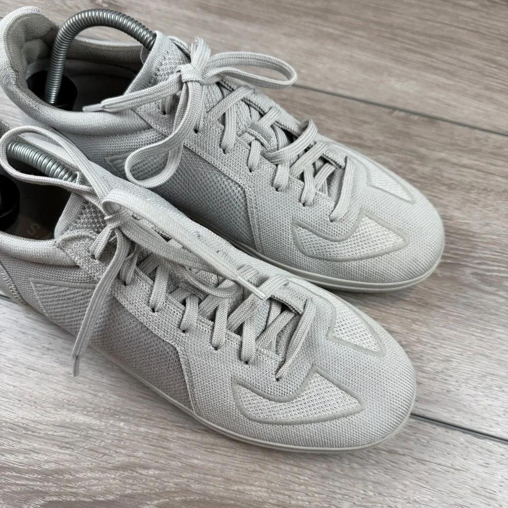 Rothy's Men RS01 Sneaker Knit Lace Up Light Grey Size 11